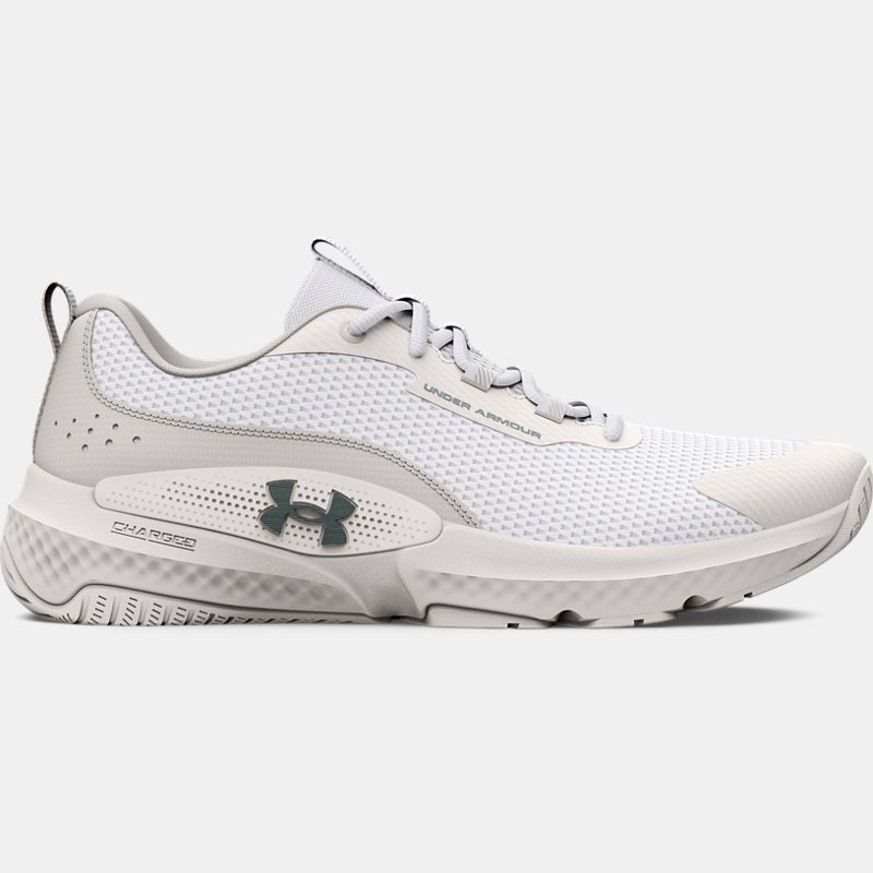 Women's  Under Armour  Dynamic Select Training Shoes White / White Clay / Metallic Green Grit 5.5